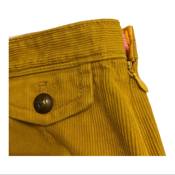 SECOND FEMALE corduroy velvet mustard mini skirt